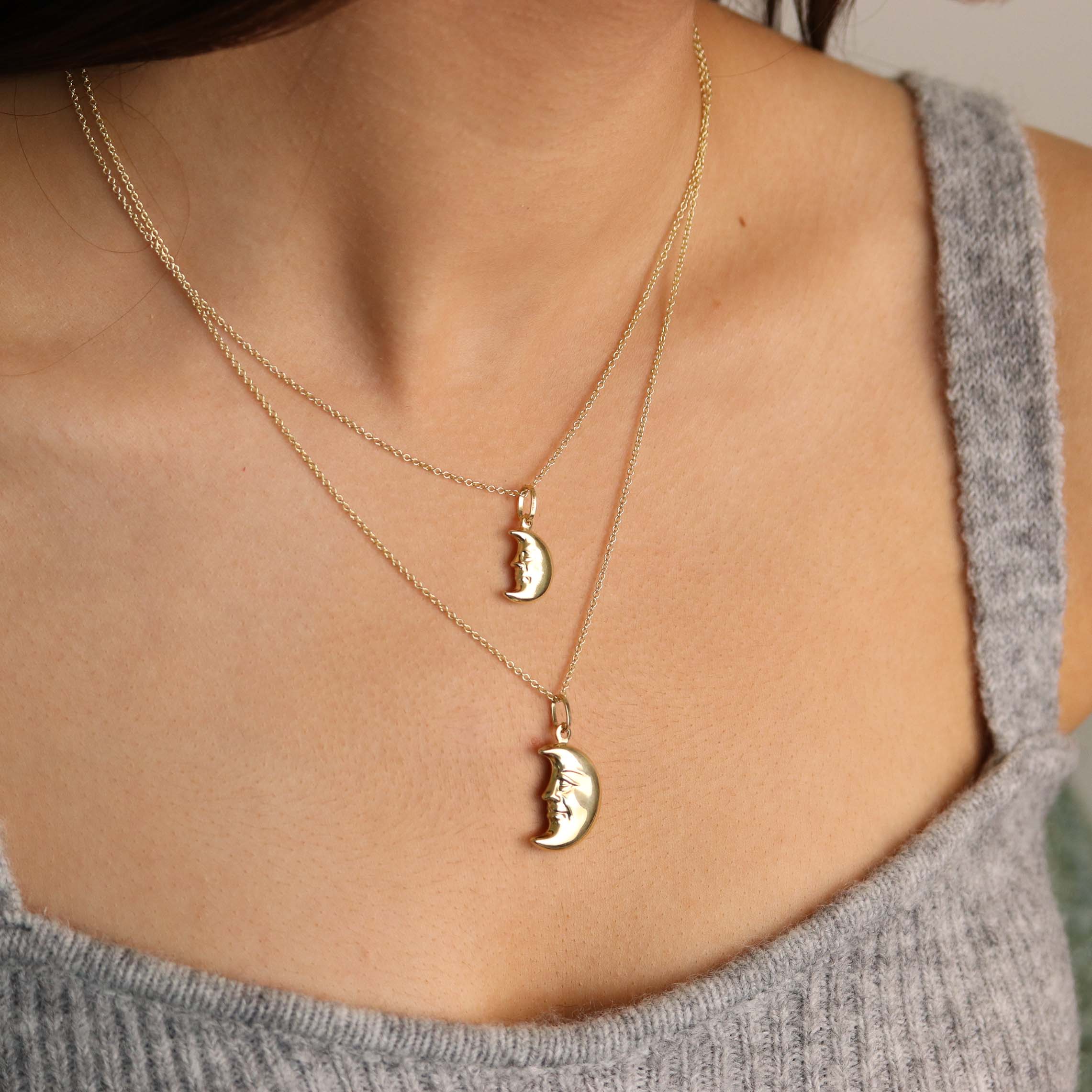gold crescent moon necklace 2